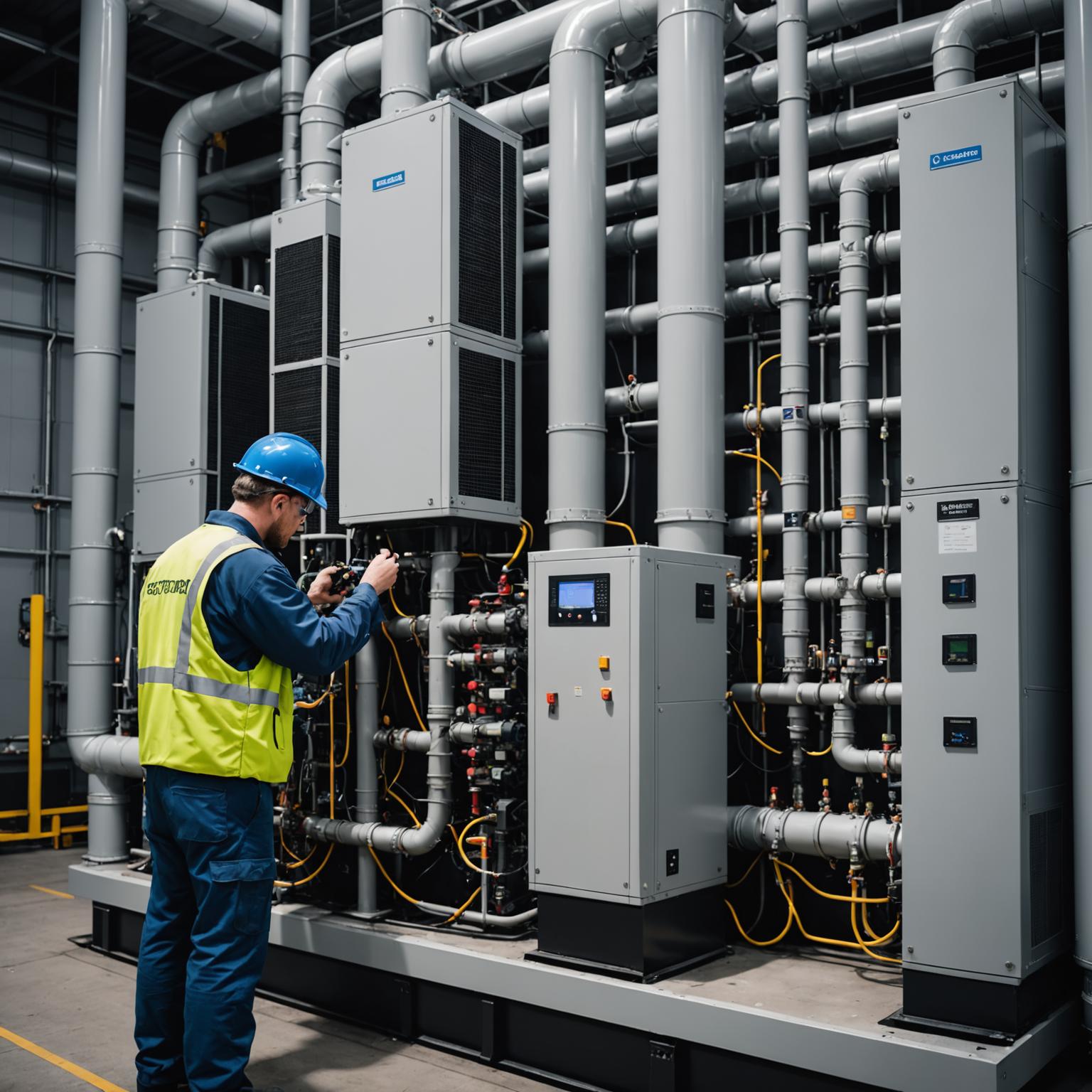 Servis penyelenggaraan unit chiller komersial oleh pasukan FocusPro